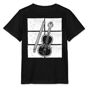 Violin Violinist Violinist - Stanley/Stella MINI CREATOR Kids’ T-Shirt - black - Front - Mikhail (115cm)