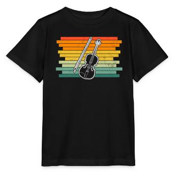 Violin Violinist Violinist - Stanley/Stella MINI CREATOR Kids’ T-Shirt - black - Front - Mikhail (115cm)