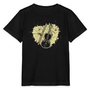 Violin Violinist Violinist - Stanley/Stella MINI CREATOR Kids’ T-Shirt - black - Front - Mikhail (115cm)