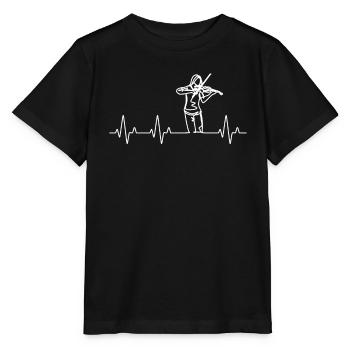 Violin Violinist Violinist - Stanley/Stella MINI CREATOR Kids’ T-Shirt - black - Front - Mikhail (115cm)