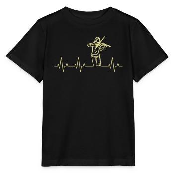 Violin Violinist Violinist - Stanley/Stella MINI CREATOR Kids’ T-Shirt - black - Front - Mikhail (115cm)