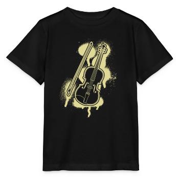 Violin Violinist Violinist - Stanley/Stella MINI CREATOR Kids’ T-Shirt - black - Front - Mikhail (115cm)