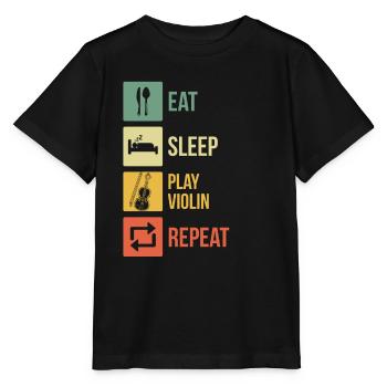 Violin Violinist Violinist - Stanley/Stella MINI CREATOR Kids’ T-Shirt - black - Front - Mikhail (115cm)