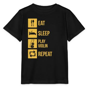 Violin Violinist Violinist - Stanley/Stella MINI CREATOR Kids’ T-Shirt - black - Front - Mikhail (115cm)