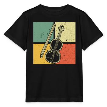Violin Violinist Violinist - Stanley/Stella MINI CREATOR Kids’ T-Shirt - black - Front - Mikhail (115cm)