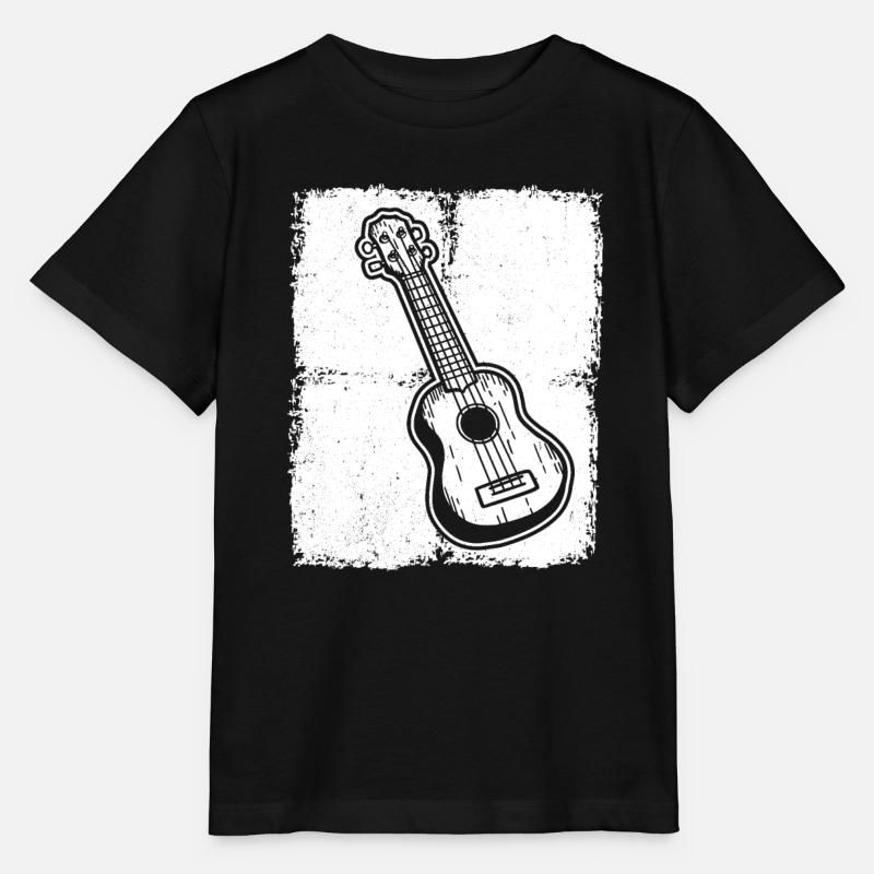 Ukulele Ukulele-Spieler Ukulelist - Stanley/Stella Kinder T-Shirt MINI CREATOR  - Schwarz