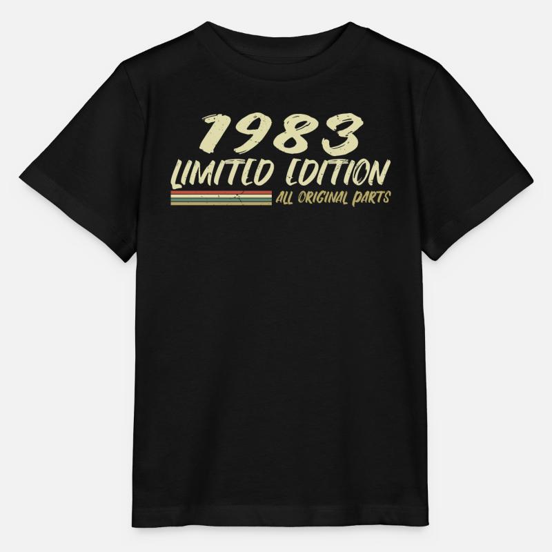 1983 Geburtstagsgeschenkidee 1983 - Stanley/Stella Kinder T-Shirt MINI CREATOR  - Schwarz