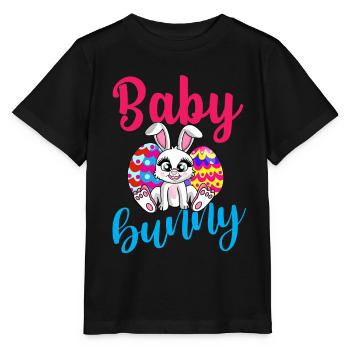 Baby Banny, Baby Hasen, süßes Osterhase - Stanley/Stella Kinder T-Shirt MINI CREATOR  - Schwarz - Vorne - Mikhail (115cm)