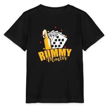 Rummy Master Hobby Card Game Romme - Stanley/Stella MINI CREATOR Kids’ T-Shirt - black - Front - Mikhail (115cm)