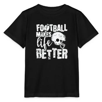 Le football rend la vie meilleure Amérique Sport - T-shirt bio MINI CREATOR Stanley/Stella Enfant - noir - Devant - Mikhail (115cm)