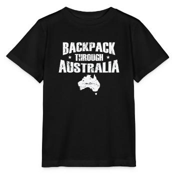 Backpack through Australia Adventure - Stanley/Stella MINI CREATOR Kids’ T-Shirt - black - Front - Mikhail (115cm)