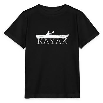 Kayak Paddelboot Wassersport Kanu fahren - Stanley/Stella Kinder T-Shirt MINI CREATOR  - Schwarz - Vorne - Mikhail (115cm)