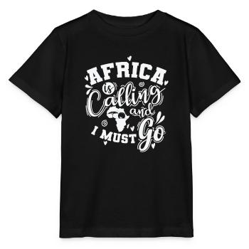 L’Afrique appelle et je dois aller continent - T-shirt bio MINI CREATOR Stanley/Stella Enfant - noir - Devant - Mikhail (115cm)
