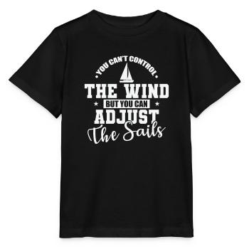 Vous ne pouvez pas contrôler le wind sailing boat - T-shirt bio MINI CREATOR Stanley/Stella Enfant - noir - Devant - Mikhail (115cm)