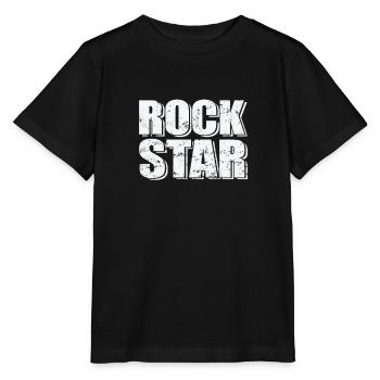 Rock Star Musikstil Genre Gitarre Rockband - Stanley/Stella Kinder T-Shirt MINI CREATOR  - Schwarz - Vorne - Mikhail (115cm)