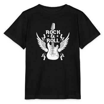 Rock n Roll Musikstil Genre Gitarre Rockband - Stanley/Stella Kinder T-Shirt MINI CREATOR  - Schwarz - Vorne - Mikhail (115cm)