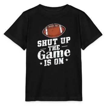 Shut up the Game est sur le football américain - T-shirt bio MINI CREATOR Stanley/Stella Enfant - noir - Devant - Mikhail (115cm)