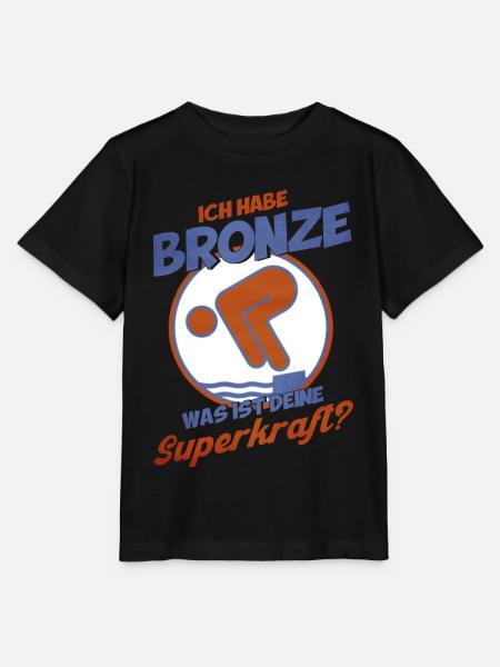 Schwimmer Schwimmprüfung Bronze Geschenk - Stanley/Stella Kinder T-Shirt MINI CREATOR - Schwarz
