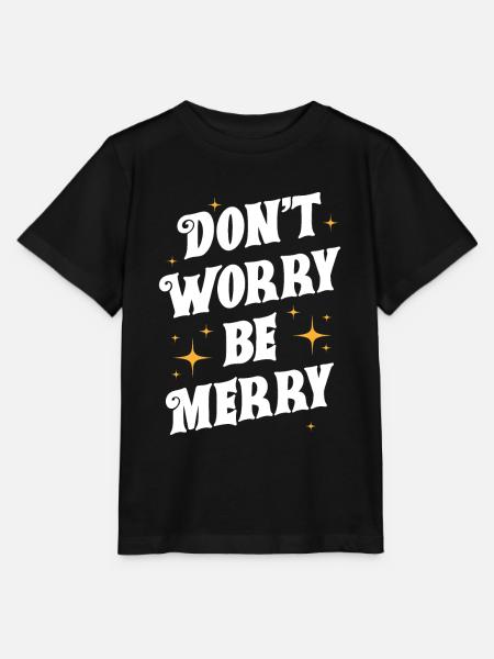 Keine Sorge, sei fröhlich - Stanley/Stella Kinder T-Shirt MINI CREATOR  - Schwarz
