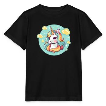 Cute Unicorn - Stanley/Stella MINI CREATOR Kids’ T-Shirt - black - Front - Mikhail (115cm)