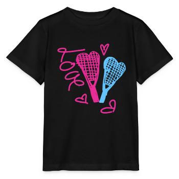 Tennis, love, illustration - Stanley/Stella Kinder T-Shirt MINI CREATOR  - Schwarz - Vorne - Mikhail (115cm)