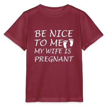 Dad to be Werdende Väter geschenkidee - Stanley/Stella Kinder T-Shirt MINI CREATOR  - Burgunderrot - Vorne - Kain (125cm)