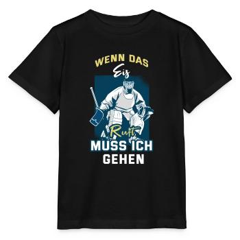Ice hockey Eishockey Hockeytormann Eishockeyteam - Stanley/Stella Kinder T-Shirt MINI CREATOR  - Schwarz - Vorne - Mikhail (115cm)