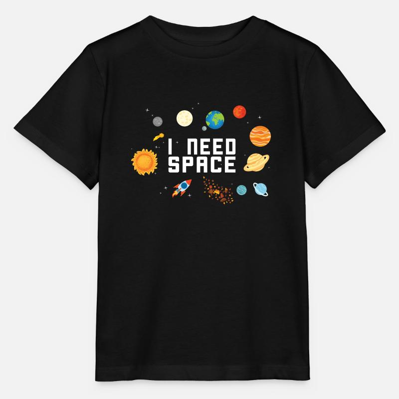 J'AI BESOIN DU CADEAU DE L'ESPACE PLANÈTE ASTRONAUTE DE L'ESPACE - T-shirt bio MINI CREATOR Stanley/Stella Enfant - noir