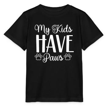 My children have paws - Stanley/Stella MINI CREATOR Kids’ T-Shirt - black - Front - Mikhail (115cm)