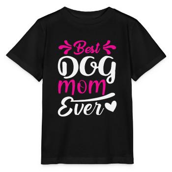 Meilleure maman de chien de tous les temps - T-shirt bio MINI CREATOR Stanley/Stella Enfant - noir - Devant - Mikhail (115cm)