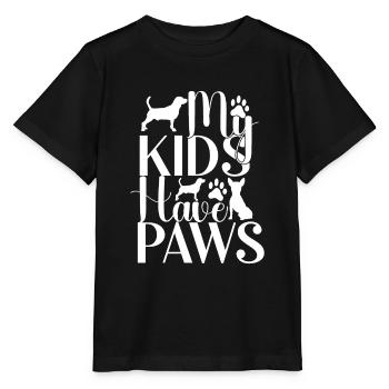 My children have paws - Stanley/Stella MINI CREATOR Kids’ T-Shirt - black - Front - Mikhail (115cm)