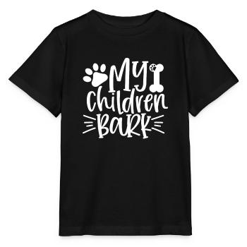 Meine Kinder bellen - Stanley/Stella Kinder T-Shirt MINI CREATOR  - Schwarz - Vorne - Mikhail (115cm)