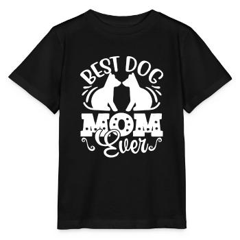 Best dog mom ever - Stanley/Stella MINI CREATOR Kids’ T-Shirt - black - Front - Mikhail (115cm)