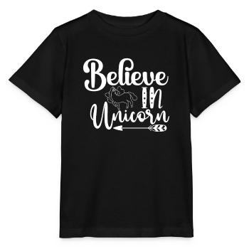 Belief in Unicorn Unicorn - Stanley/Stella MINI CREATOR Kids’ T-Shirt - black - Front - Mikhail (115cm)