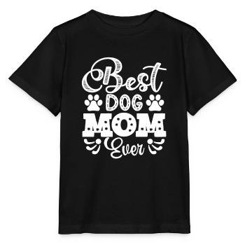 Meilleure maman de chien de tous les temps - T-shirt bio MINI CREATOR Stanley/Stella Enfant - noir - Devant - Mikhail (115cm)