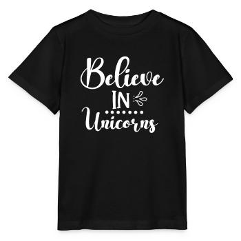 Belief in Unicorn Unicorn - Stanley/Stella MINI CREATOR Kids’ T-Shirt - black - Front - Mikhail (115cm)