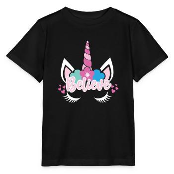 Belief in Unicorn Unicorn - Stanley/Stella MINI CREATOR Kids’ T-Shirt - black - Front - Mikhail (115cm)