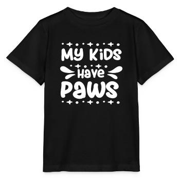 My children have paws - Stanley/Stella MINI CREATOR Kids’ T-Shirt - black - Front - Mikhail (115cm)