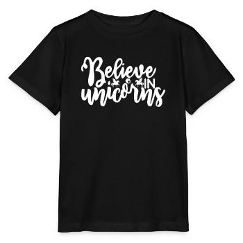 Belief in Unicorn Unicorn - Stanley/Stella MINI CREATOR Kids’ T-Shirt - black - Front - Mikhail (115cm)