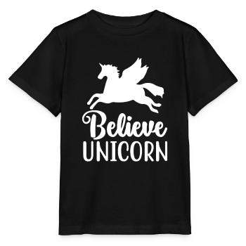 Belief in Unicorn Unicorn - Stanley/Stella MINI CREATOR Kids’ T-Shirt - black - Front - Mikhail (115cm)