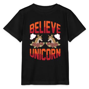 Belief in Unicorn Unicorn - Stanley/Stella MINI CREATOR Kids’ T-Shirt - black - Front - Mikhail (115cm)