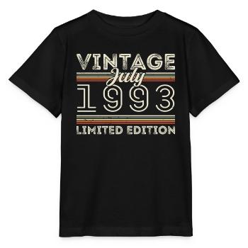 Juli 1993 Juli Geburtstagsgeschenk Juli 1993 - Stanley/Stella Kinder T-Shirt MINI CREATOR  - Schwarz - Vorne - Mikhail (115cm)