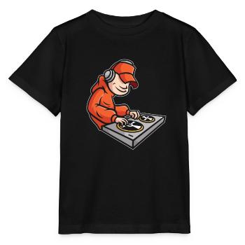 BATTLE DJ TURNTABLISM DEEJAY TURNTABLE GIFT - T-shirt bio MINI CREATOR Stanley/Stella Enfant - noir - Devant - Mikhail (115cm)