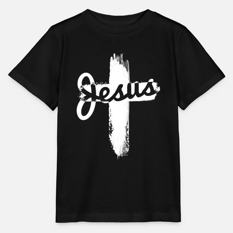 La croix de Jésus - T-shirt bio MINI CREATOR Stanley/Stella Enfant - noir