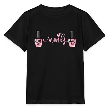 Nail polish nail design manicure nail salon nails - Stanley/Stella MINI CREATOR Kids’ T-Shirt - black - Front - Mikhail (115cm)