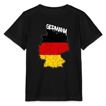 Allemagne Carte Drapeau Allemand Allemagne - T-shirt bio MINI CREATOR Stanley/Stella Enfant - noir - Devant - Mikhail (115cm)