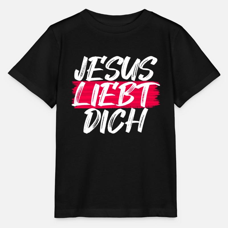 Jesus liebt dich Geschenk - Stanley/Stella Kinder T-Shirt MINI CREATOR  - Schwarz