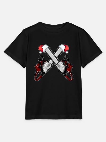 Ugly Christmas Kettensäge Weihnachten Motorsäge - Stanley/Stella Kinder T-Shirt MINI CREATOR - Schwarz