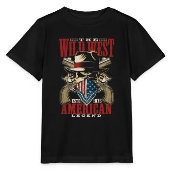 Wild West Cowboy Geschenk - Stanley/Stella Kinder T-Shirt MINI CREATOR  - Schwarz - Vorne - Mikhail (115cm)