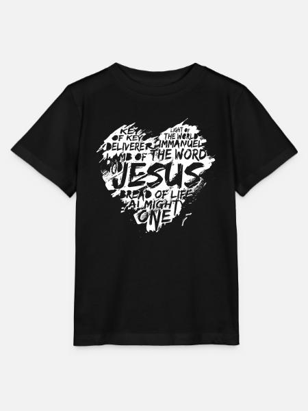 Jesus Christus Herz Geschenk Christen - Stanley/Stella Kinder T-Shirt MINI CREATOR  - Schwarz
